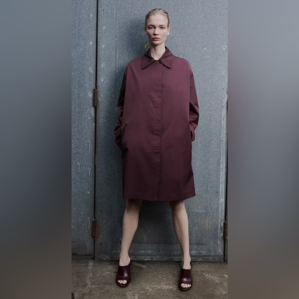 Zara Women's Burgundy Wedge Sandals - Picture 6 of 8